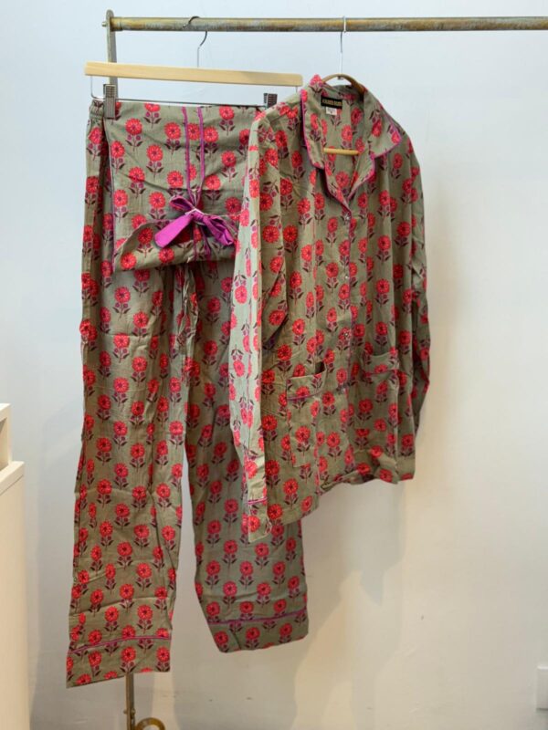 Pijama Largo de Algodón CALA – Hecho a Mano en la India - Imagen 2