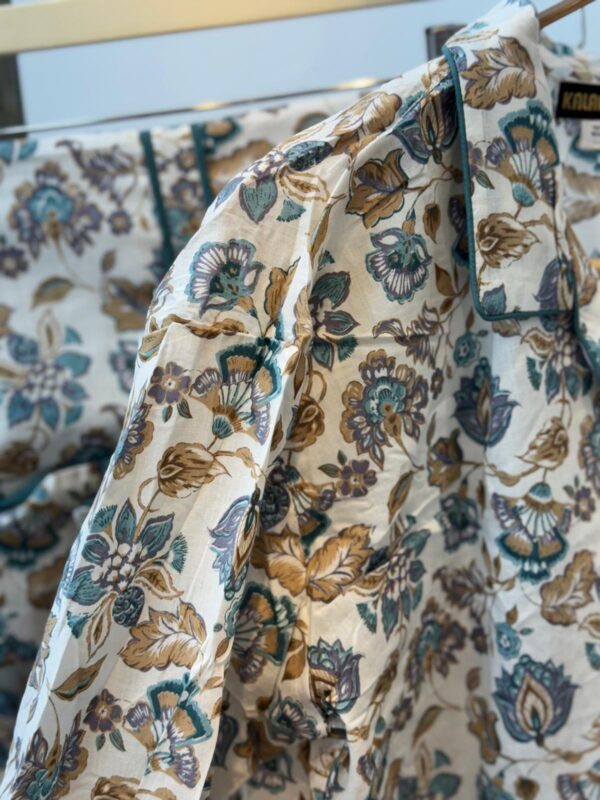 Pijama Largo de Algodón Anaya - Hecho a Mano en India - Imagen 3