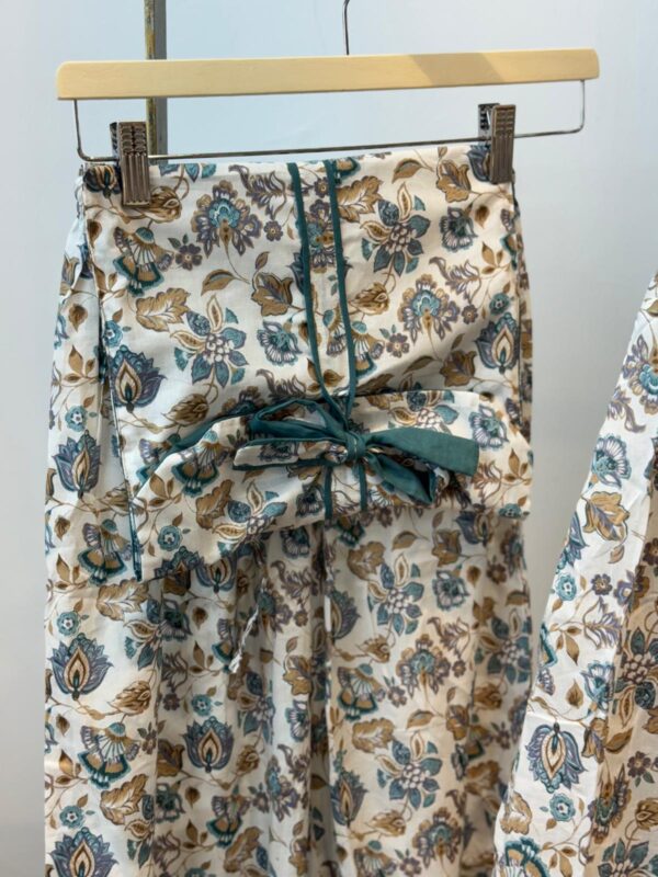 Pijama Largo de Algodón Anaya - Hecho a Mano en India - Imagen 2