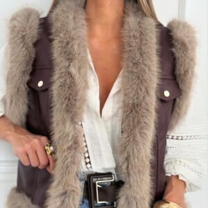 Chaleco Furry Bordeaux