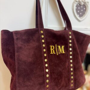 BOLSO TACHUELAS ANTE (PIEL)