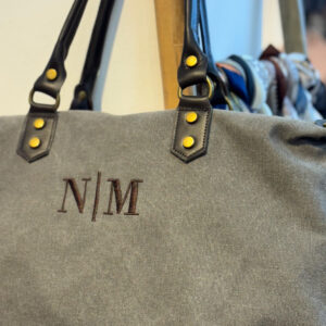 BOLSO DE LONA Y PIEL